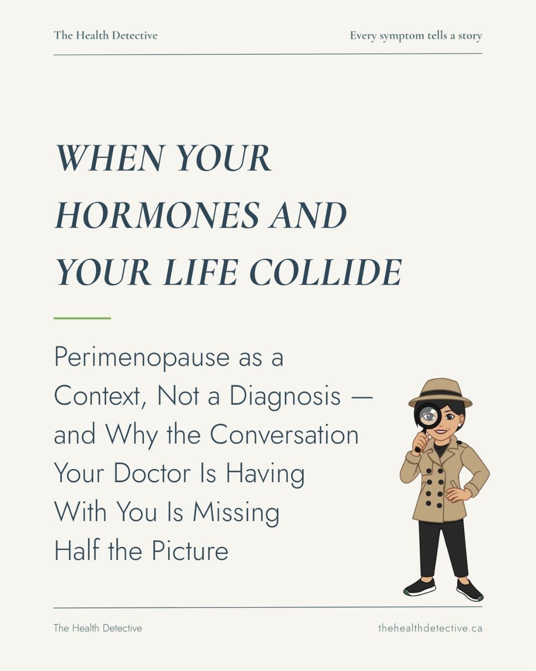 Cover of “When Your Hormones and Your Life Collide” by The Health Detective.